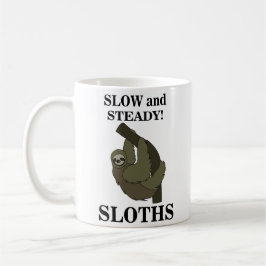 Sloth Sloths Slow and Steady Funny Sloth Kaffemugg