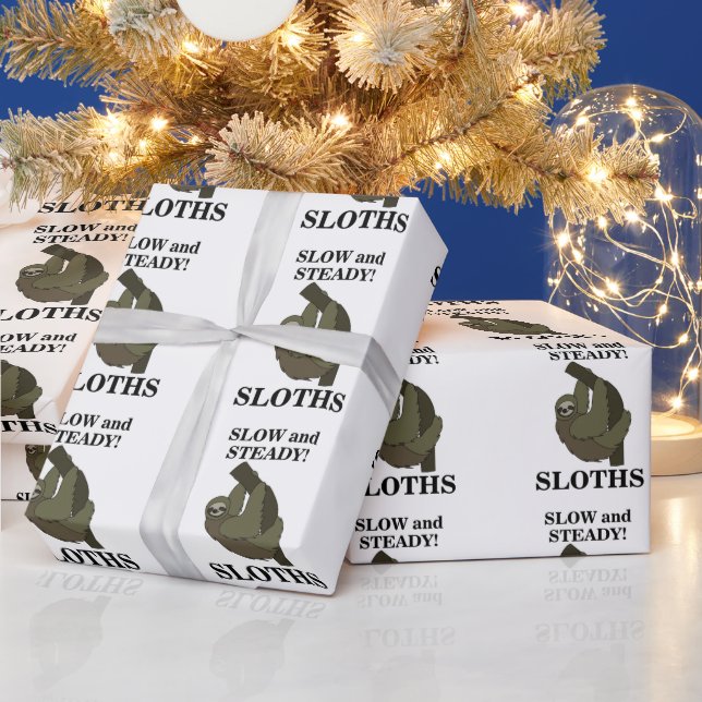 Sloth Sloths Slow and Steady Funny Sloth Presentpapper (Helgdagar)