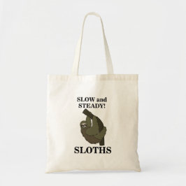 Sloth Sloths Slow and Steady Funny Sloth Tygkasse
