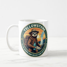 Sloth Slow Down Äventyr Yellowstone Kaffemugg