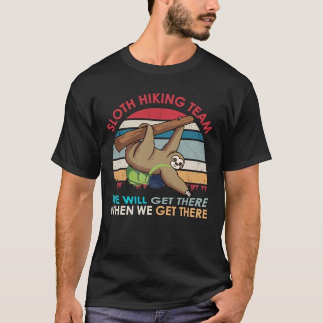 sloth som fotvandrar lagskjortan t shirt (Framsida)