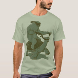 Sloth som rider en sköldpadda tee shirt