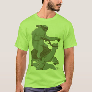 Sloth som rider en sköldpadda tee shirt