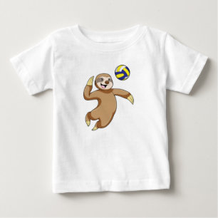 Sloth som Volleyball-spelare med Volleyball T Shirt