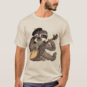 Sloth Spela Banjo Shirt - Vintage Music Tee for