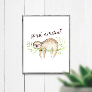 Sloth Spirit Animal Poster