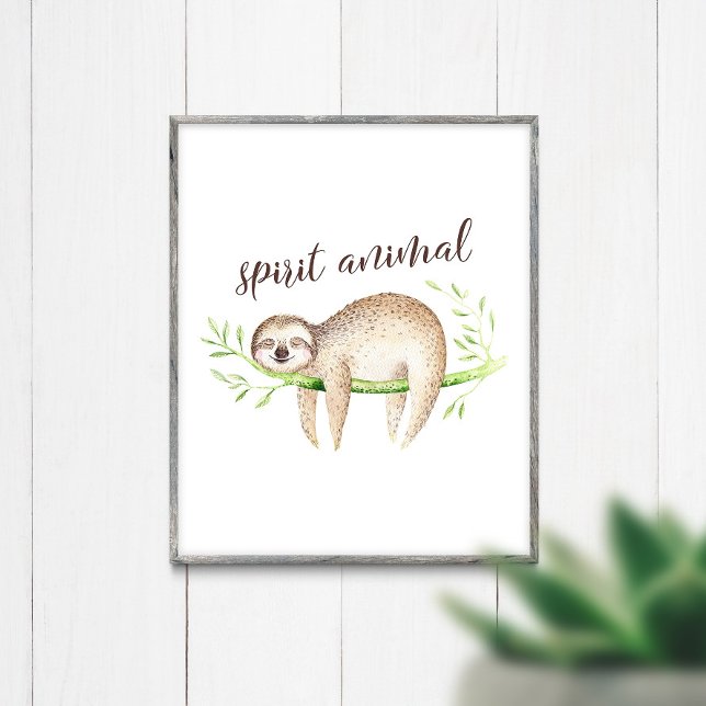 Sloth Spirit Animal Poster (Skapare uppladdad)