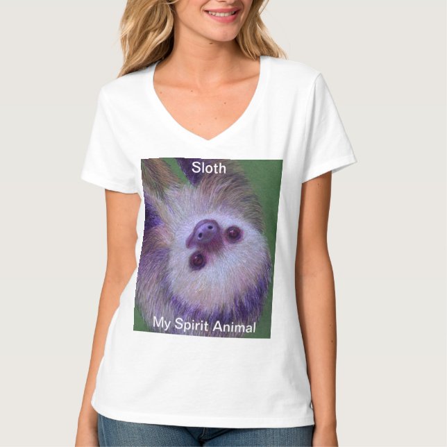 Sloth Spirit Animal T Shirt (Framsida)