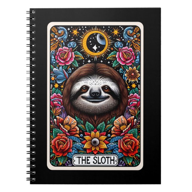 Sloth Spirit Tarot Card bärbar dator Anteckningsbok (Framsidan)