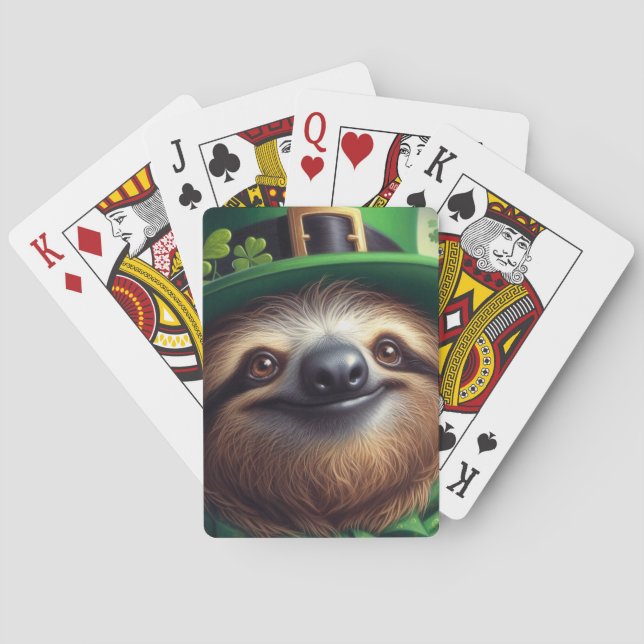 Sloth St paddys day Casinokort (Baksidan)