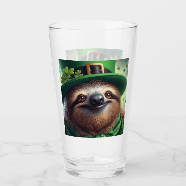 Sloth St paddys day Glaskopp (Framsida)