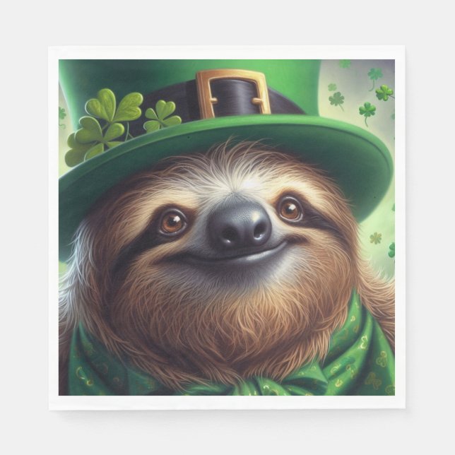 Sloth St paddys day Pappersservett (Framsidan)