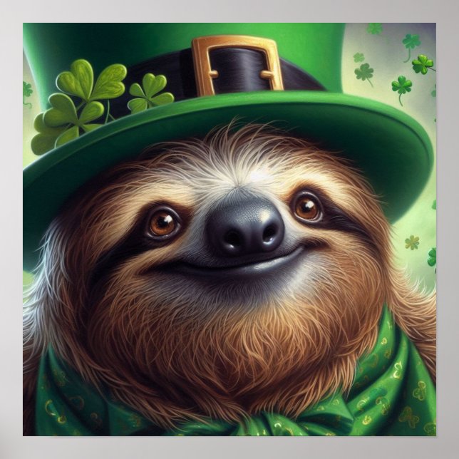 Sloth St paddys day Poster (Framsidan)