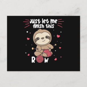 Sloth Sticka för varje Sticka och Crochet Friend Vykort