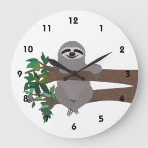 Sloth Stor Klocka