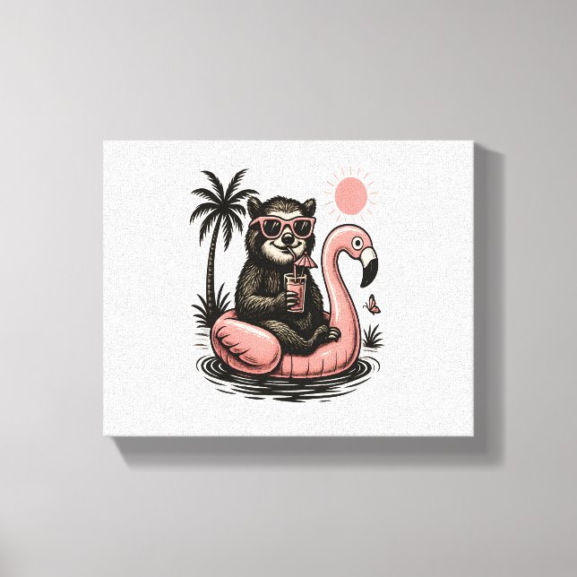 Sloth Summer Vibes Canvastryck (Framsida)