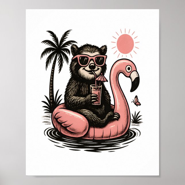 Sloth Summer Vibes Poster (Framsidan)
