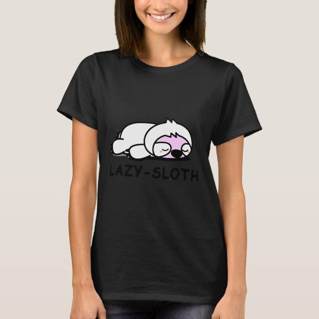 Sloth Swea Sloth Yoga Swea Humous Swea Roligt T Shirt (Framsida)