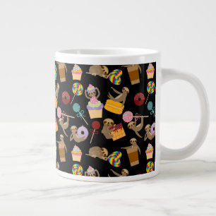 Sloth Sweet Treats Mönster Jumbo Mugg