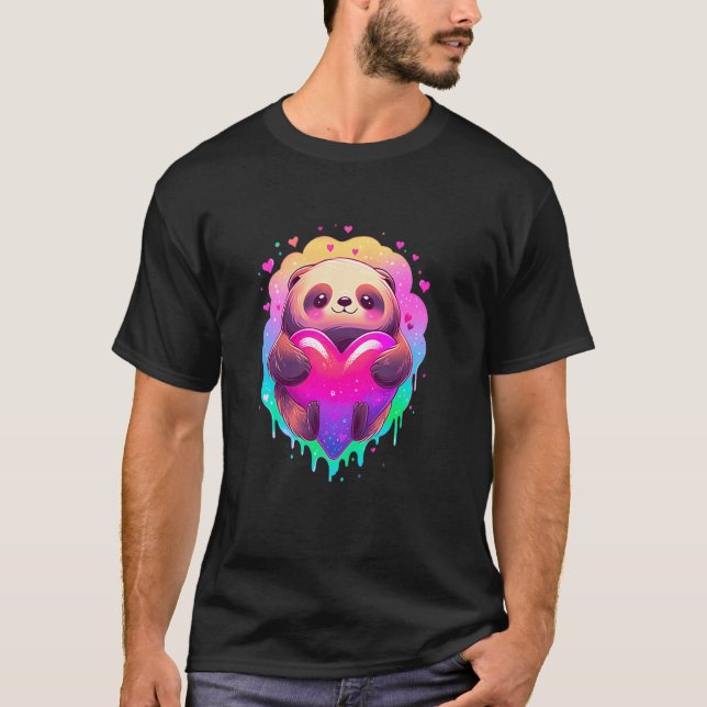 Sloth t med Kawaii Sloth Shirt (Framsida)
