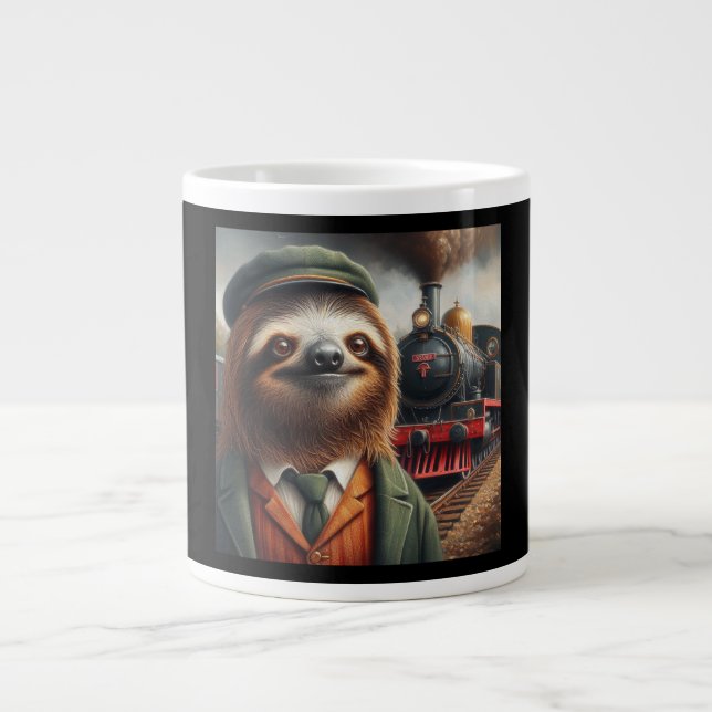 Sloth Tåg Ingenjör Jumbo Mugg (Framsidan)