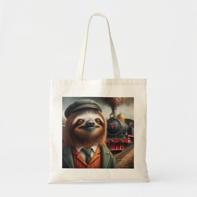 Sloth Tåg Ingenjör Tygkasse (Framsidan)