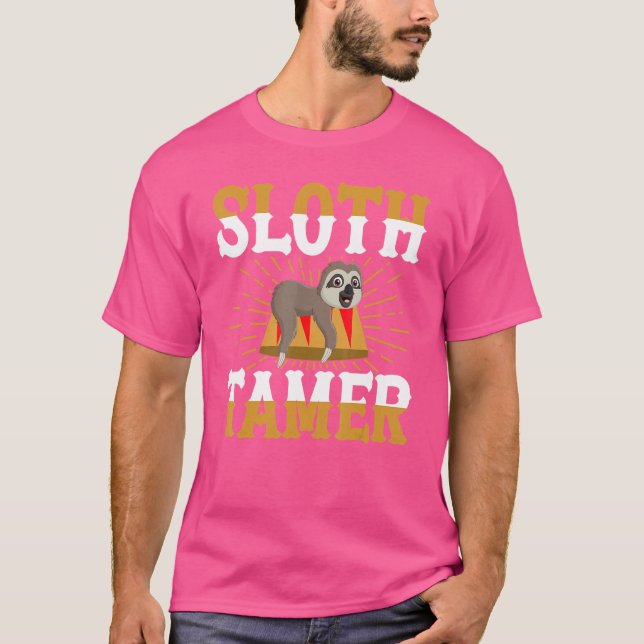 Sloth Tamer Carnival Costume Circus Acts T Shirt (Framsida)