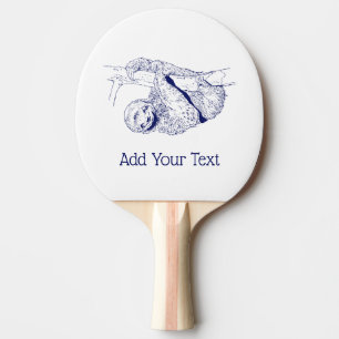 Sloth Teckning Lithograph #1 Blue Pingisracket