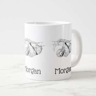 Sloth Teckning Lithograph #1 Jumbo Mugg