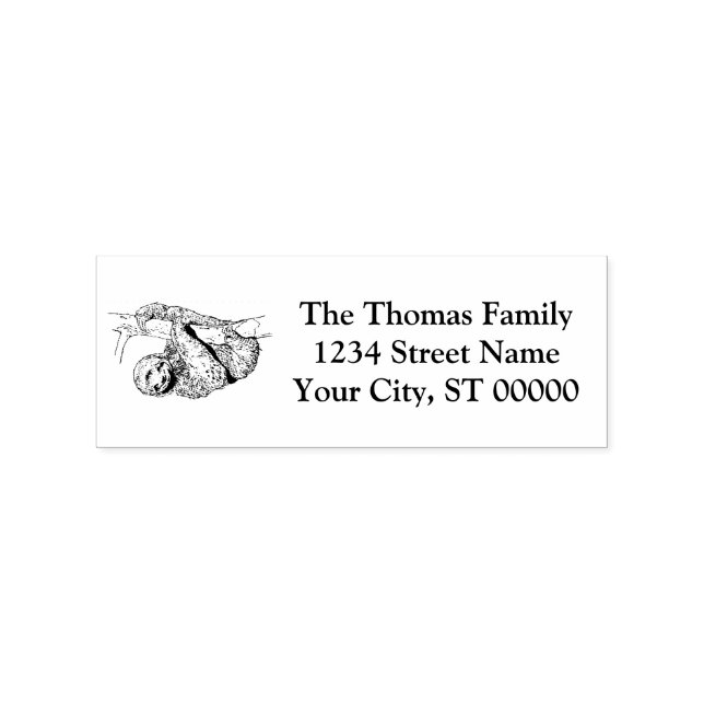 Sloth Teckning Lithograph #1 Stämpel (Tryck)