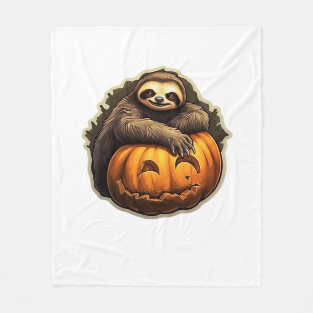 Sloth themed halloween Classic T-Shirt Fleecefilt (Framsidan)