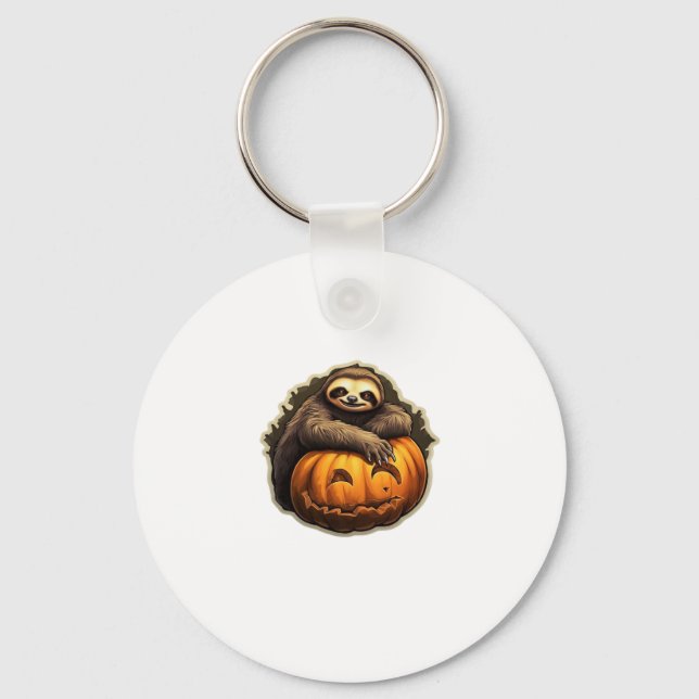 Sloth themed halloween Classic T-Shirt Nyckelring (Framsida)