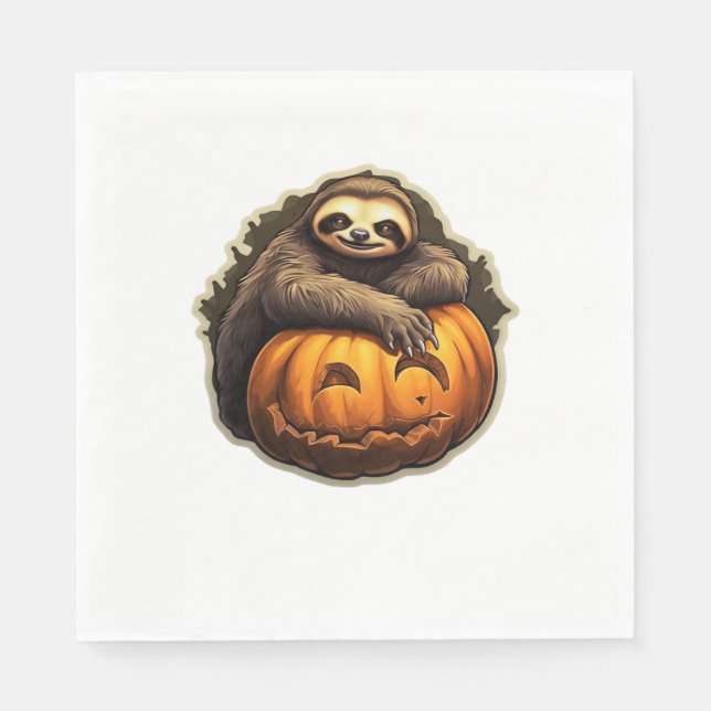 Sloth themed halloween Classic T-Shirt Pappersservett (Framsidan)