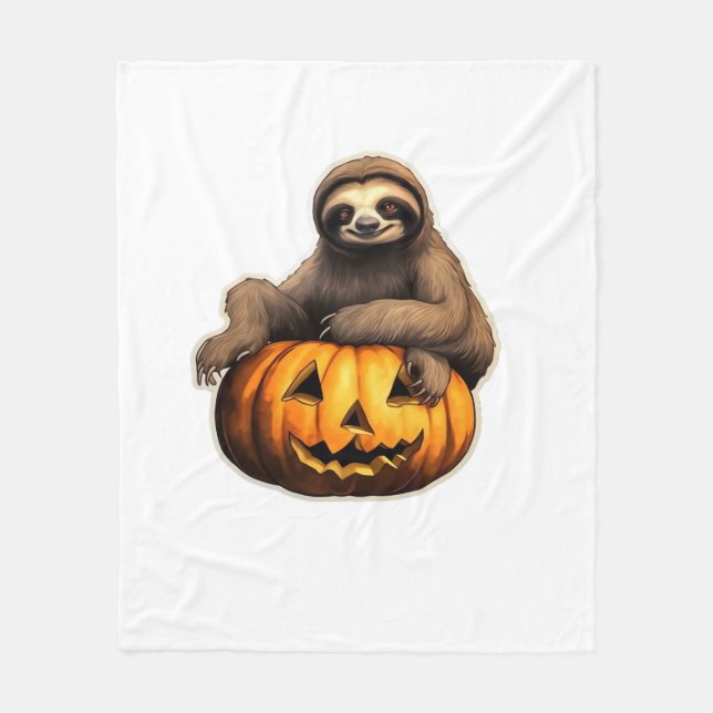 Sloth themed halloween Oversized T-Shirt Fleecefilt (Framsidan)