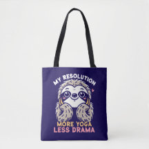 Sloth Tote Bag - more Yoga Less Drama