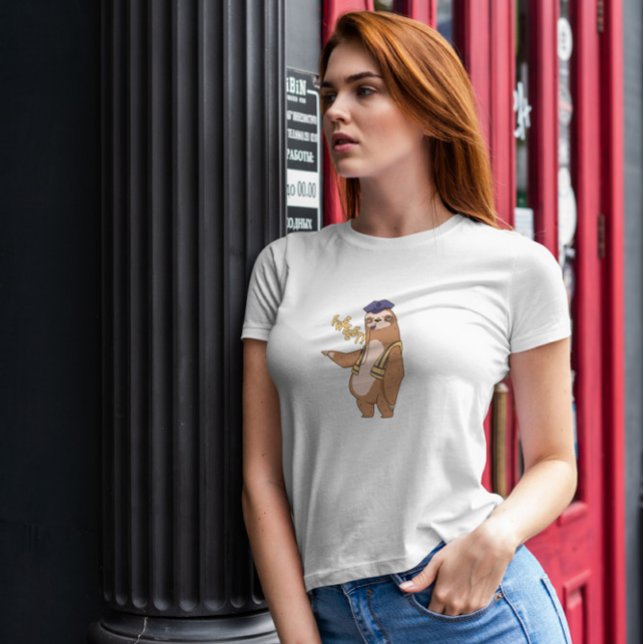 Sloth Traffic Cop T Shirt (Skapare uppladdad)