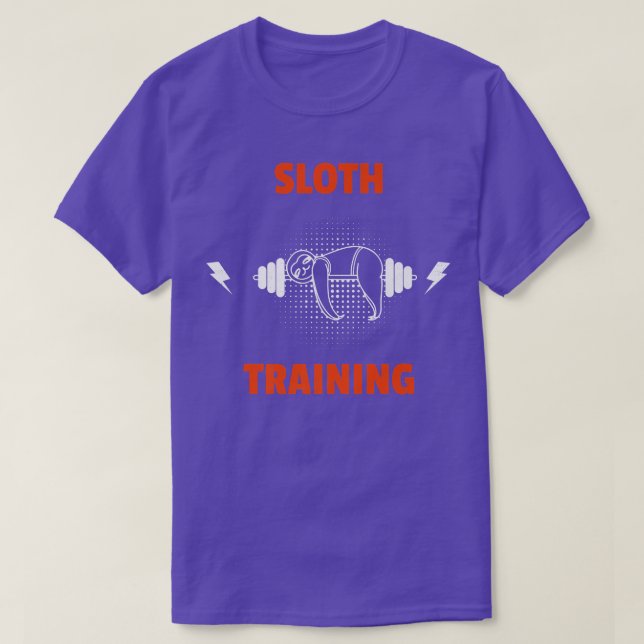 Sloth Training gym lat.  T Shirt (Design framsida)