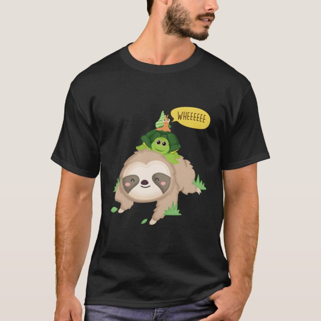 Sloth Turtle Snigel Funny Slow Lazy Animal Lover G T Shirt (Framsida)