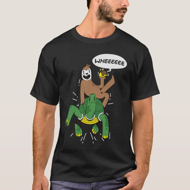 Sloth Turtle Snigel T Shirt (Framsida)
