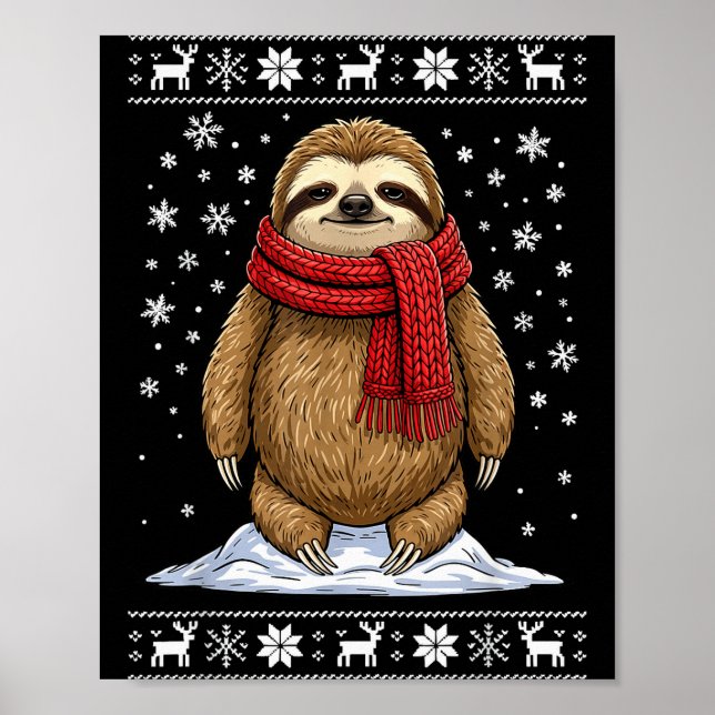 Sloth Ugly Christmas  Poster (Framsidan)