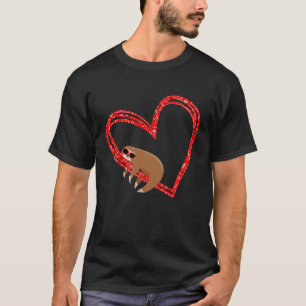 Sloth Valentine Day Heart Sloth Manar Women T Shirt