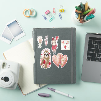 Sloth Valentine Set Stickers Klistermärken