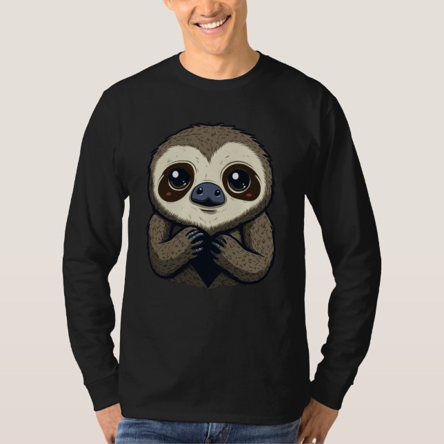 Sloth valentine's day heart t shirt (Framsida)