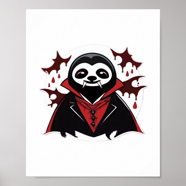 Sloth vampire Classic T-Shirt_1 Poster (Framsidan)