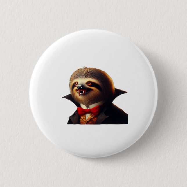 Sloth Vampire Classic T-Shirt Knapp (Framsida)