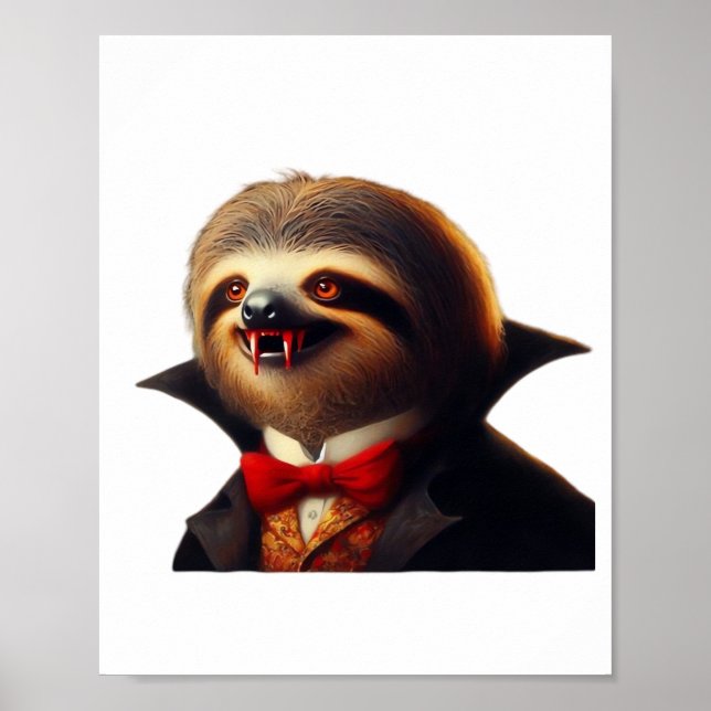 Sloth Vampire Classic T-Shirt Poster (Framsidan)