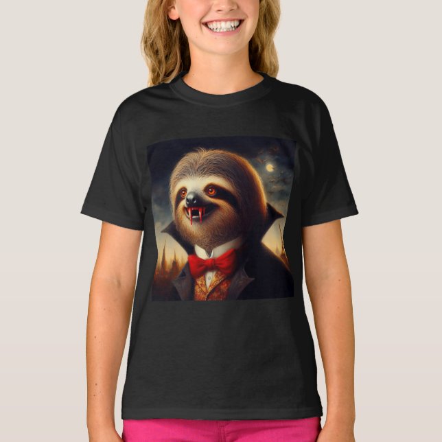 Sloth Vampire T Shirt (Framsida)