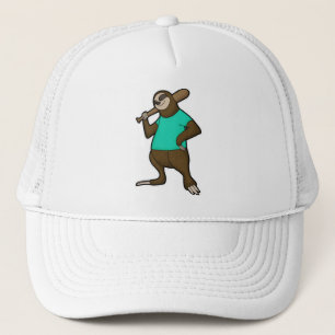 Sloth vid Baseball med Baseball fladdermus Keps