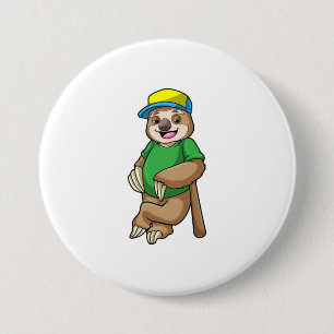 Sloth vid Baseball med Baseball fladdermus Knapp