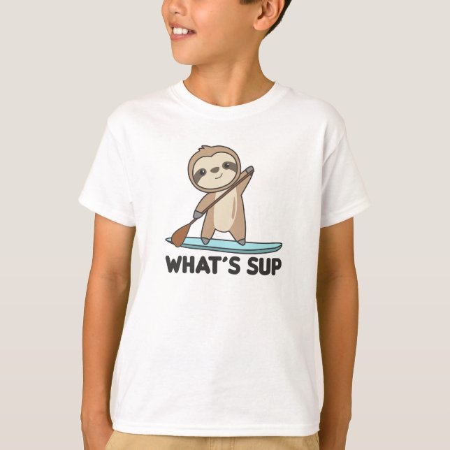 Sloth whths SUP Team Paddling Funny Sloths T Shirt (Framsida)